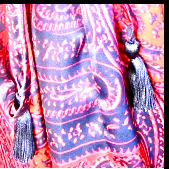 SILK Calypso St Barth  $350 XS Red Navy Romper Dress - Picture 3 of 9